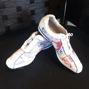 Footjoy LoPro Collection Graffiti Golf Shoes Women’s Size 10 Softspikes